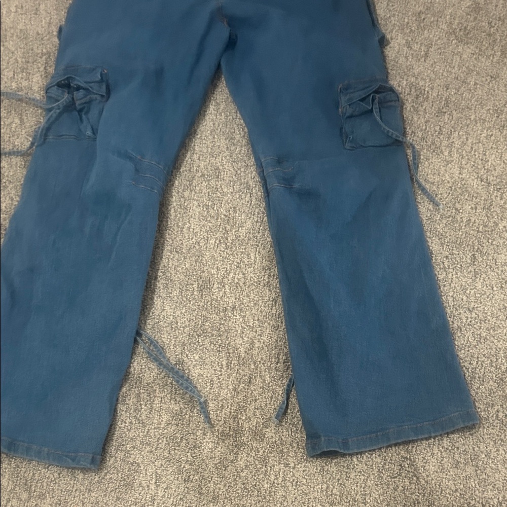 Y2K Stylish Blue Utility Jumpsuit - Picture 9 of 9